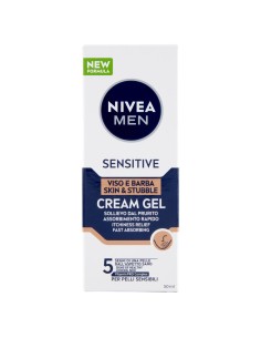 Nivea Men Sensitive Viso E Barba Cream Gel 50ml - Sollievo Dal Prurito